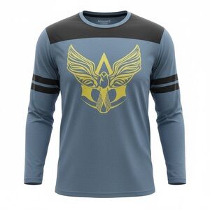 Assassin’s Creed IV Black Flag XL Crewneck Long-Sleeve Graphic Shirt in Blue
